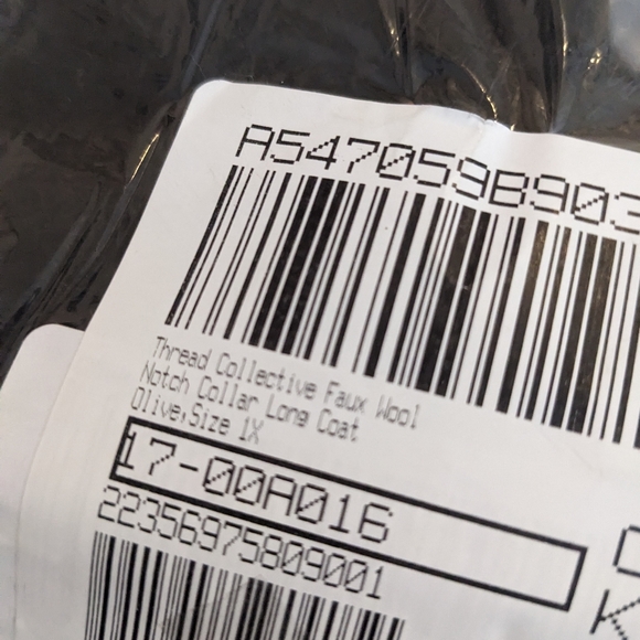 NEW Thread Collective Faux Wool Notch Collar Tailored Military Style Olive Green - Picture 8 of 13